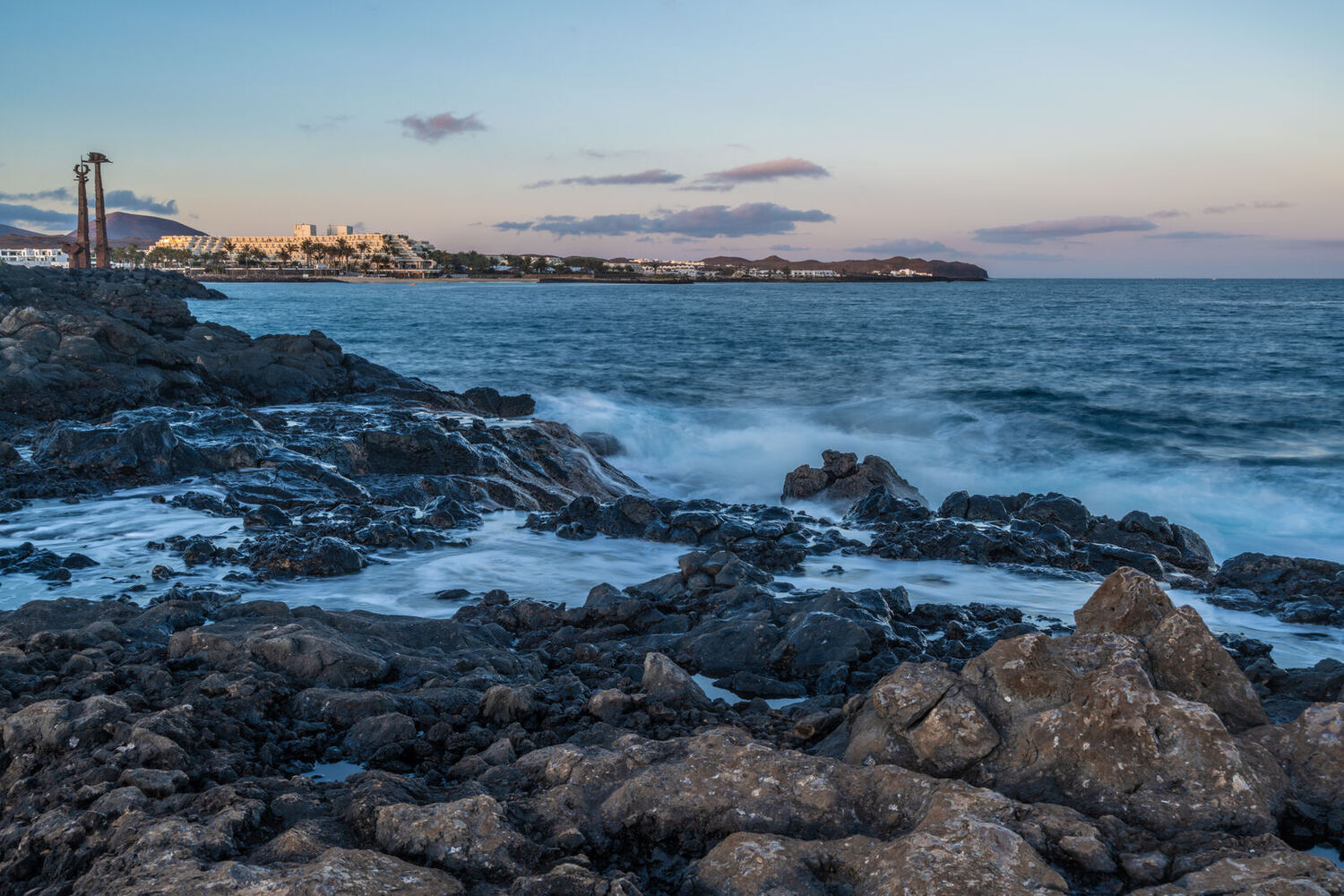October sunset on the Costa Teguise coast