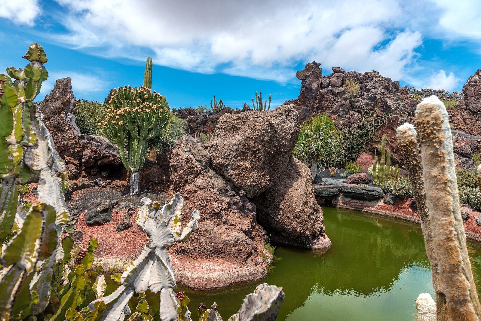 Jardín de Cactus, the Manrique-designed cactus garden in a converted quarry at Guatiza