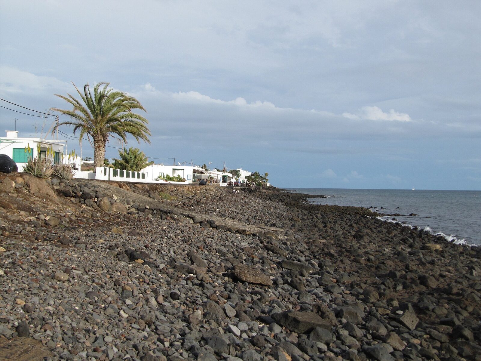 Playa Quemada, a small undeveloped fishing village south of Puerto Calero on Lanzarote
