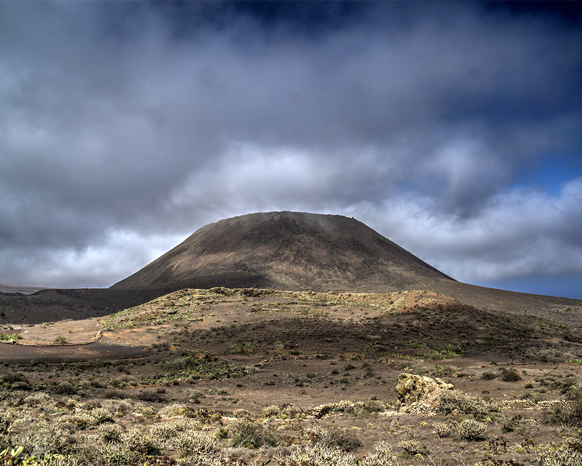 Montaña Corona volcanic cone in northern Lanzarote